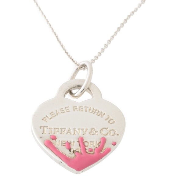 TIFFANY Authentic Pink Heart Necklace - Picture 5 of 8